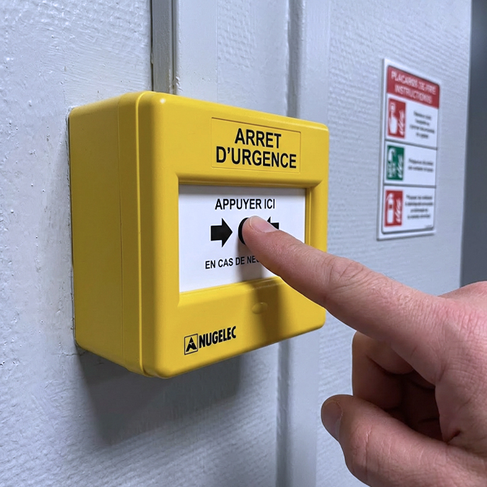 A Team Sécurité Déclencheur Incendie Jaune